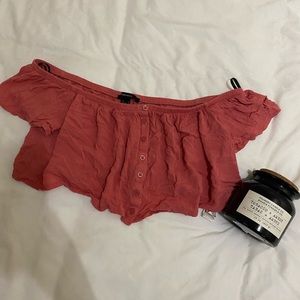 Forever 21 off the shoulder crop top